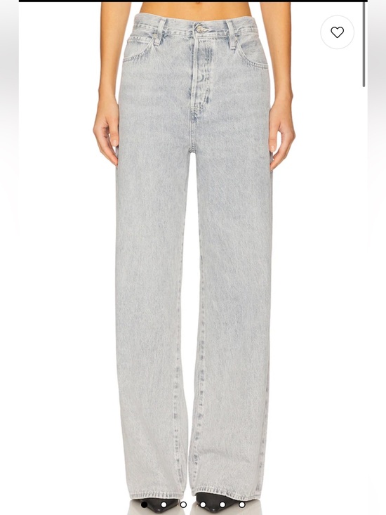 Frame Denim Denim - Frame the losse Air Denim Light Gray Straight Leg Jeans